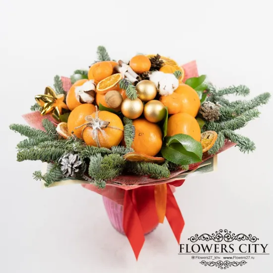Мандариновый букет от интернет-магазина цветов в 