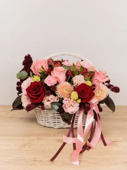 Вишнёвое сердце от интернет-магазина цветов в 