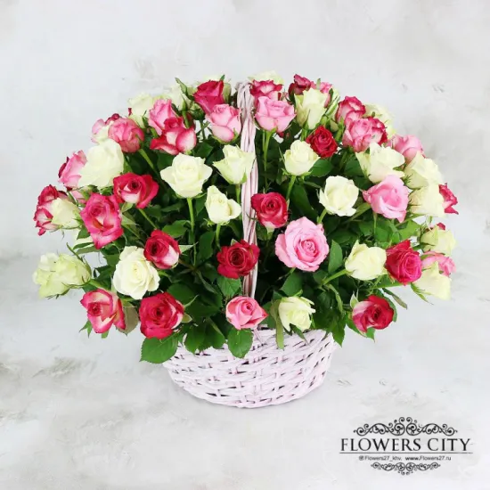 Ассорти в корзине от интернет-магазина цветов в 