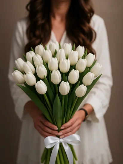 Белая россыпь от интернет-магазина цветов в 