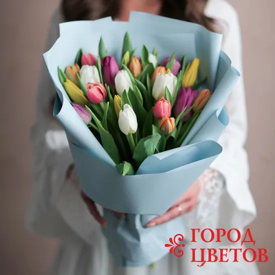 Лазурный микс от интернет-магазина цветов в 