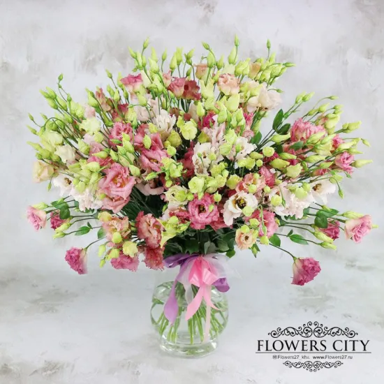 51 розовая эустома от интернет-магазина цветов в 