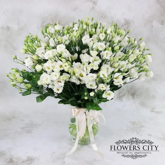 51 белая эустома от интернет-магазина цветов в 