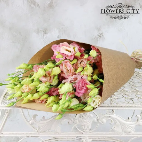 15 розовых эустом от интернет-магазина цветов в 