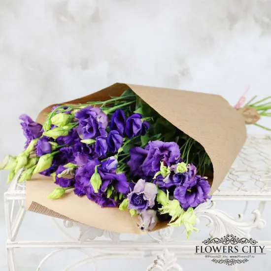 15 фиолетовых эустом от интернет-магазина цветов в 