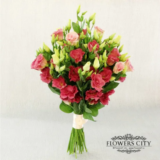 21 розовая эустома от интернет-магазина цветов в 