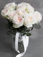 Монобукет Из 11 Роз White O'Hara