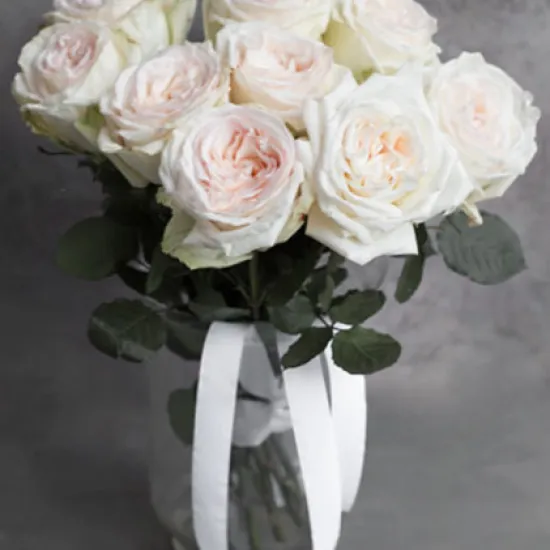 Монобукет Из 11 Роз White O'Hara от интернет-магазина цветов в 