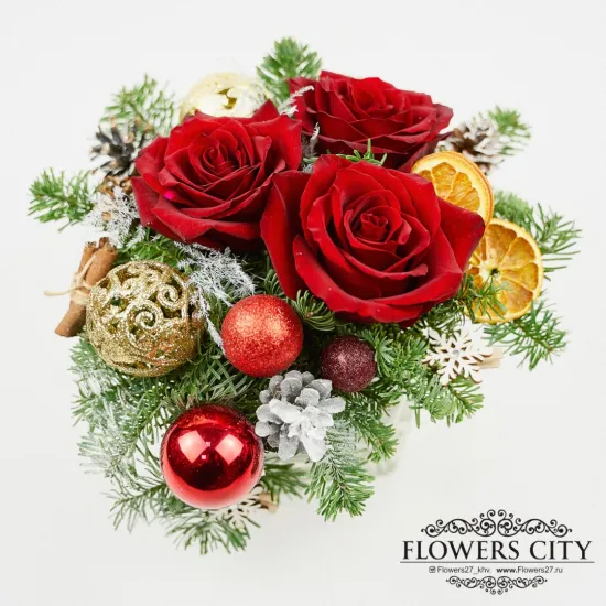 Новогодняя романтика от интернет-магазина цветов в 