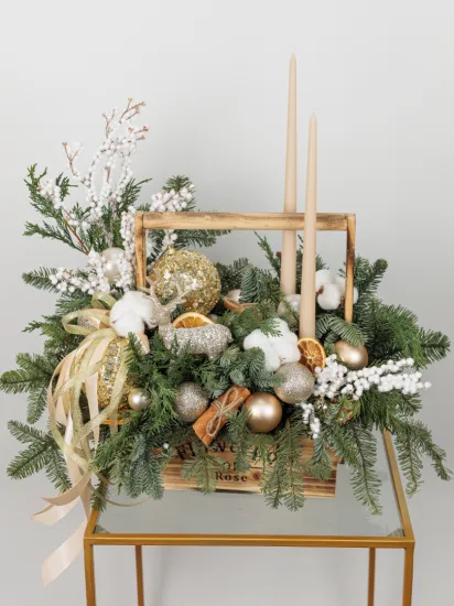 Золотое рождество от интернет-магазина цветов в 