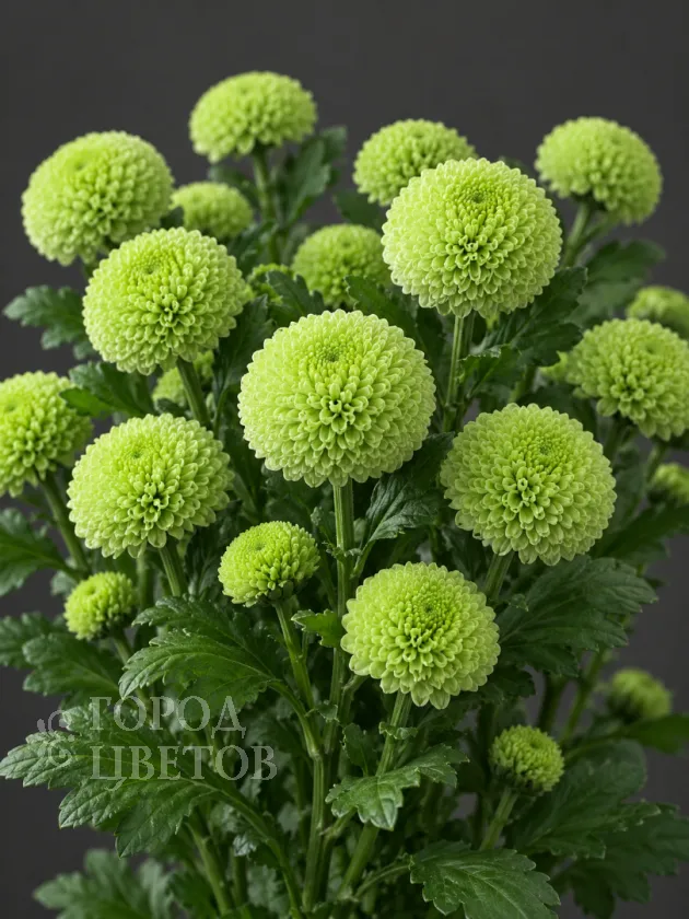 Хризантема одноголовая  Ping Pong Green (Пинг-Понг Грин)